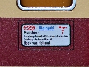 16551 vyhliadkový osobný vagón Rheingold Express / TEE DB, Tillig TT
