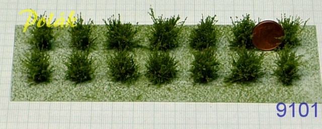 9101 - Nízke kríky - mikro lístie, farba zelená savana, Polák model