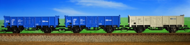 01716 Set troch nákladných vagónov ES, ČD Cargo, TILLIG TT
