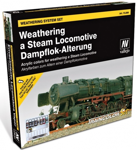73099 Vallejo Weathering System Set - sada farieb na parné lokomotívy
