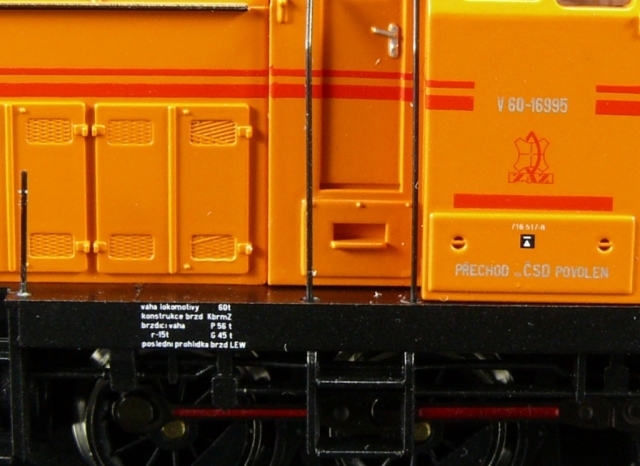 501283 DIESELOVÁ LOKOMOTÍVA V 60 ČSD, TT Tillig