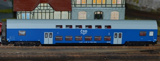 41266 dvojposchodový vagón Bmo ČSD, Kuehn TT