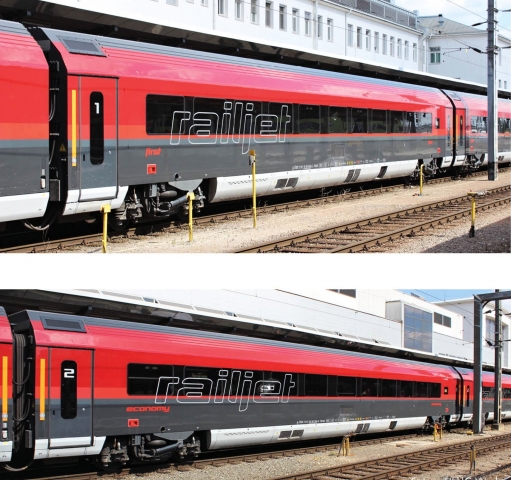 01781 E Set Railjet OBB, limitovaná séria, TILLIG TT