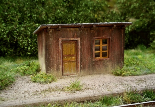 91502 Drevená zastávka - stavebnica TT, Model Scene