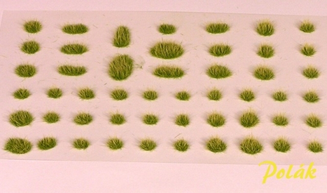4134 Tráva - drny, veľkosť 4,5 mm, zelená lúčna + slama, Polák model