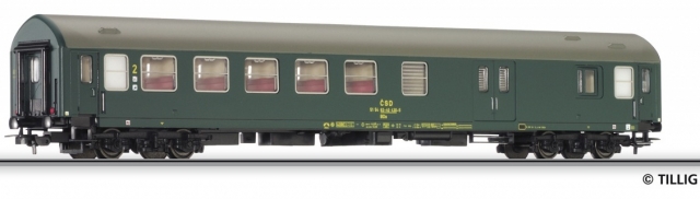 74350 Tillig BATOŽINOVÝ VOZEŇ ČSD TYP Y/B 70 H0