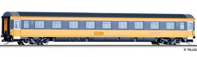 13545 Osobný vagón RegioJet 2. trieda typ Amz, Tillig TT