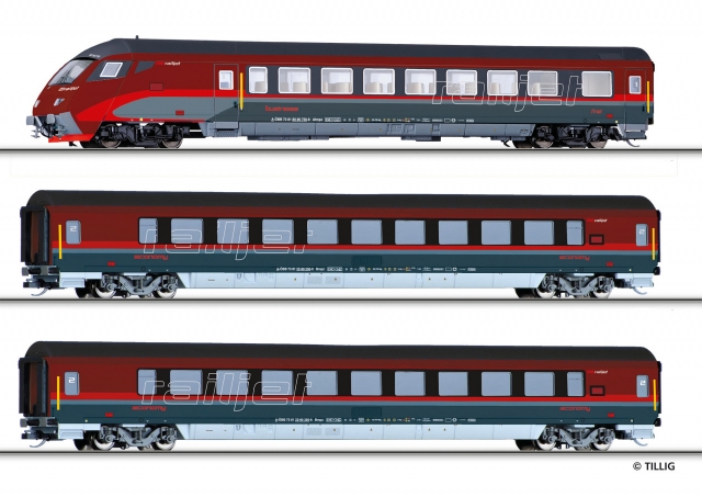01755 E Set Railjet OBB, limitovaná séria, TILLIG TT