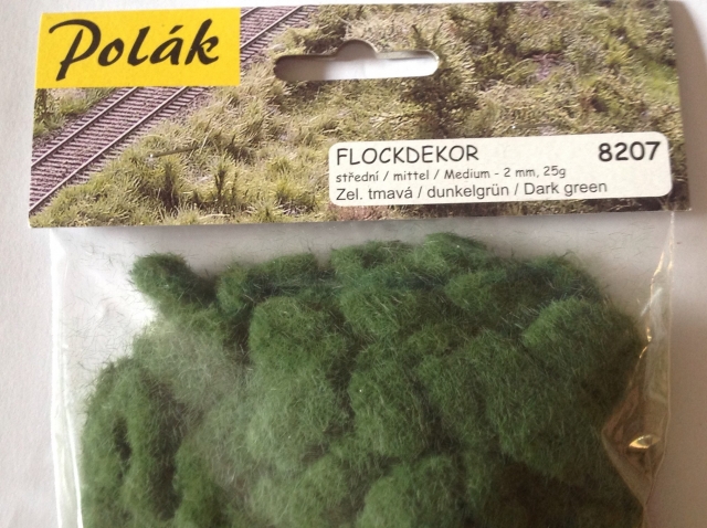 8207 Flockdekor, tmavo-zelený