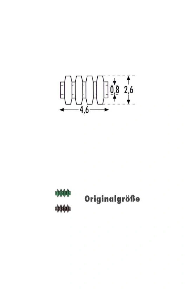 405 Izolátory zelené (2,6 x 4,6 mm - 20 kusov), Sommerfeldt, TT, N
