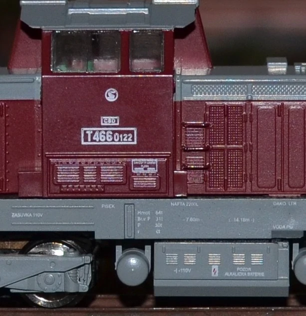 ČSD T466-0122 Diesel - elektrická lokomotíva ČSD „Pilštyk“, MTB TT