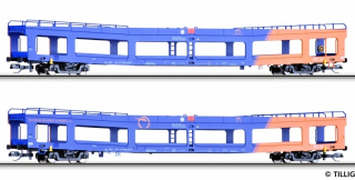 01668 Set vagónov na transport áut ZSSK, Tillig TT