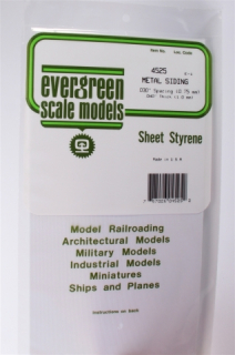 4525 - Evergreen scale models - plastový panel na modelovanie, vlnitý plech