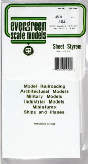 4501 - Evergreen scale models - plastový panel na modelovanie dlažby