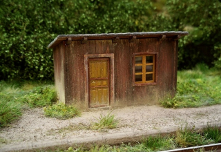 91502 Drevená zastávka - stavebnica TT, Model Scene
